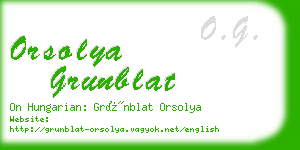 orsolya grunblat business card